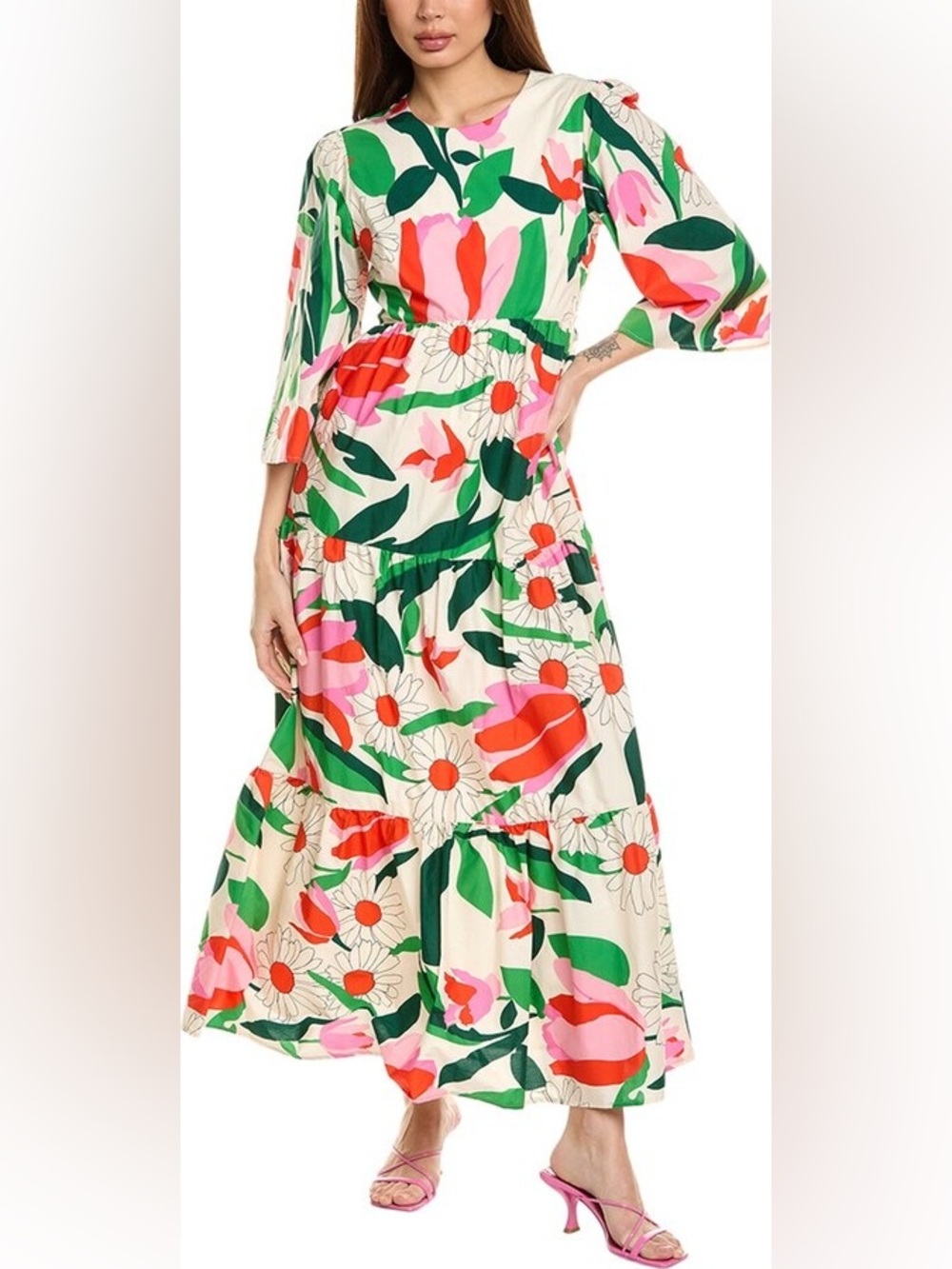 NWT. Flora Bea. Jimmi Maxi Dress. Honolulu Print. Size Medium.